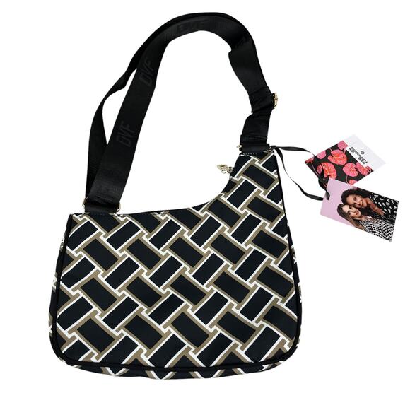 DVF Diane Von Furstenberg Target Utility Crossbody Bag Vintage Wave New - Picture 2 of 14